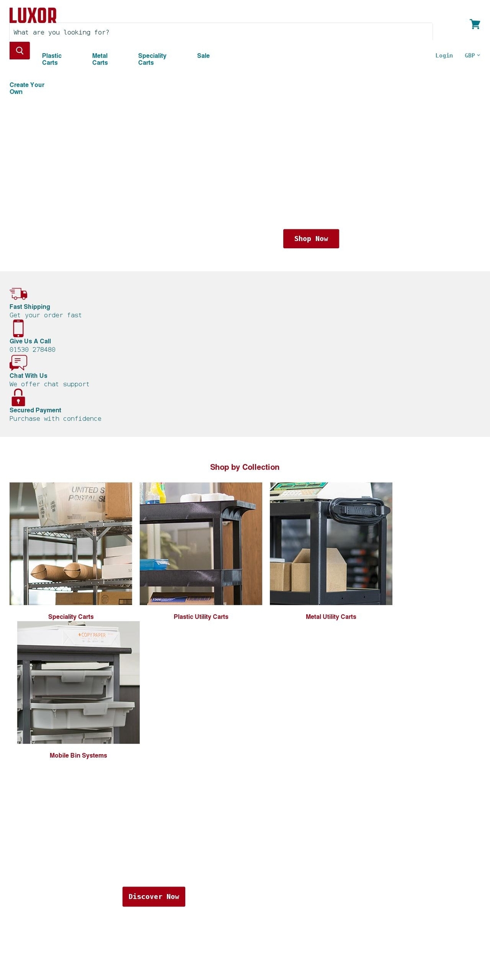 luxorcarts.com shopify website screenshot