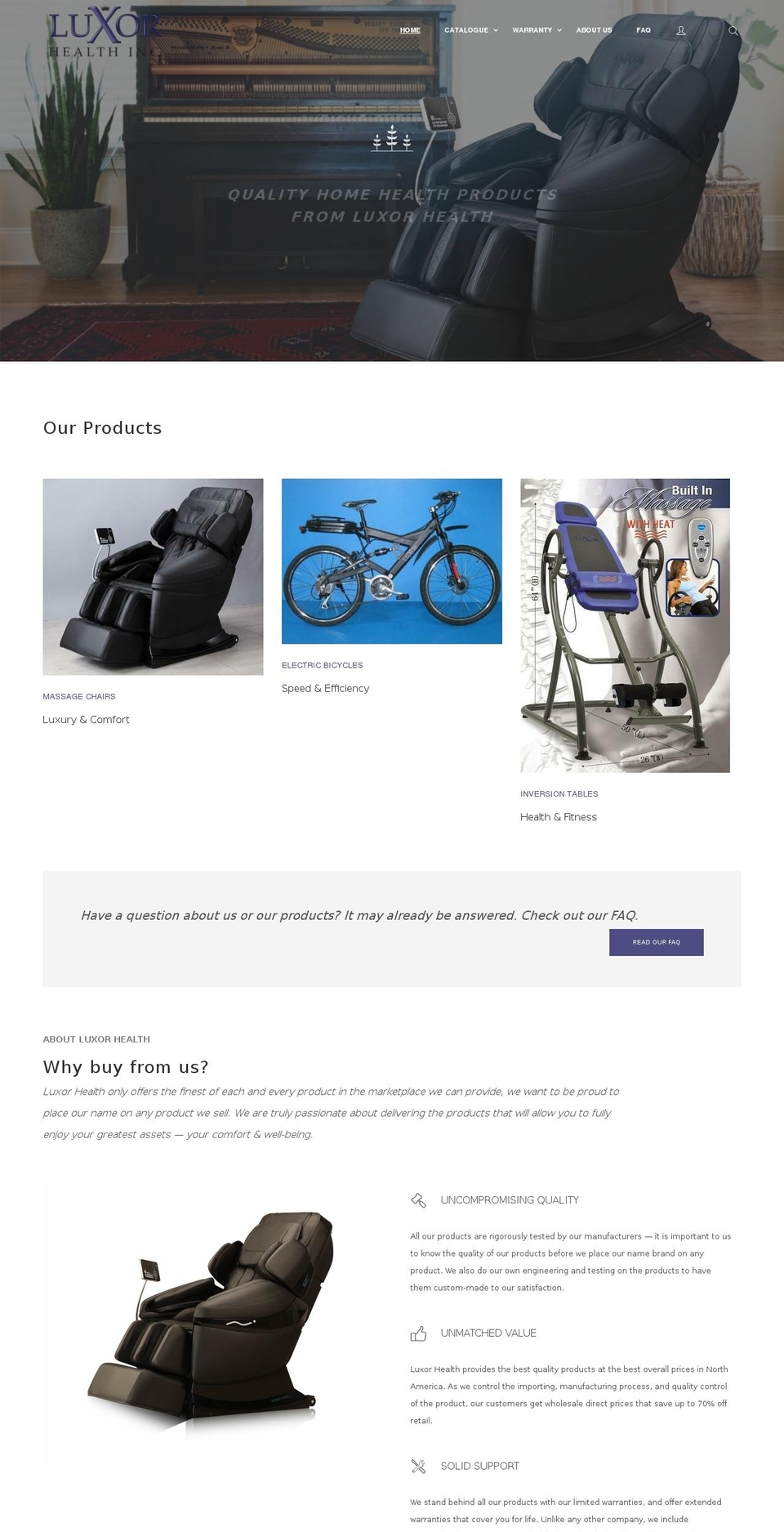 luxorhealth.ca shopify website screenshot