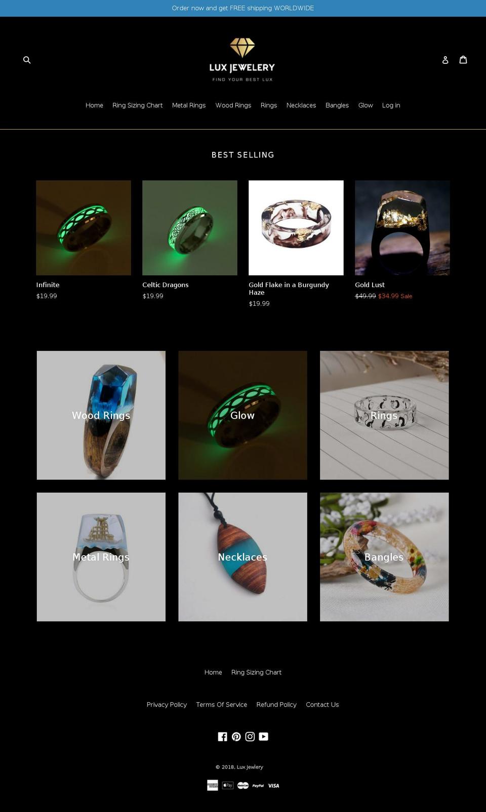 luxresin.com — Shopify storefront screenshot
