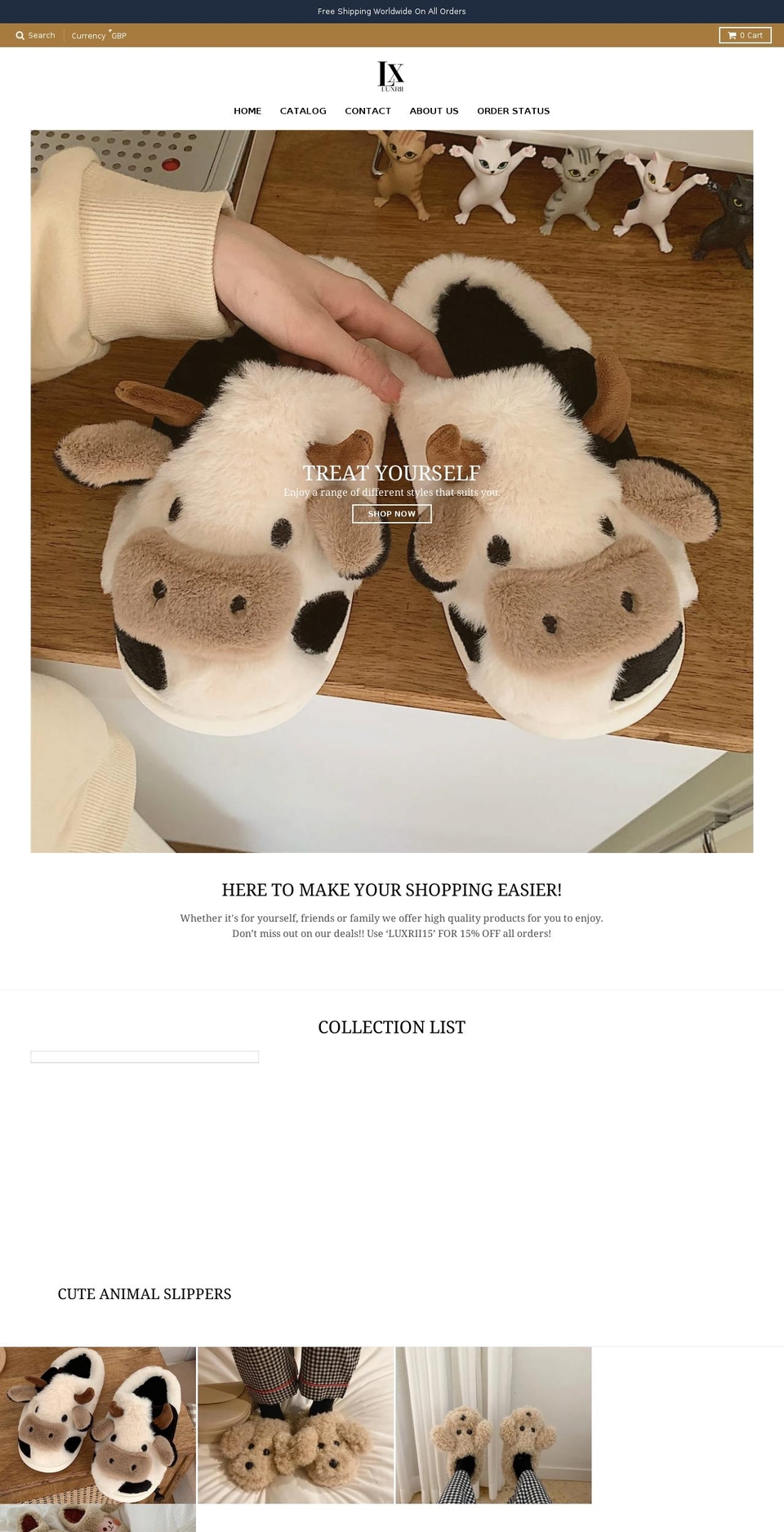 luxrii.com shopify website screenshot