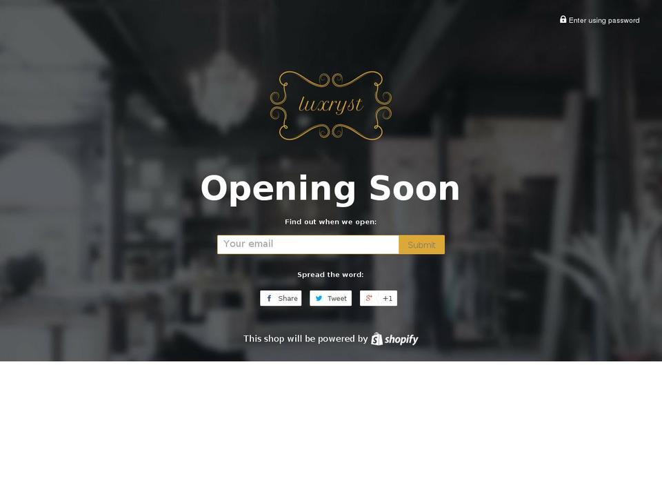 luxryst.com shopify website screenshot