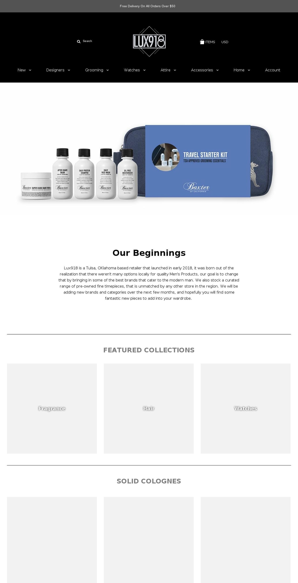 luxsales918.com — Shopify storefront screenshot