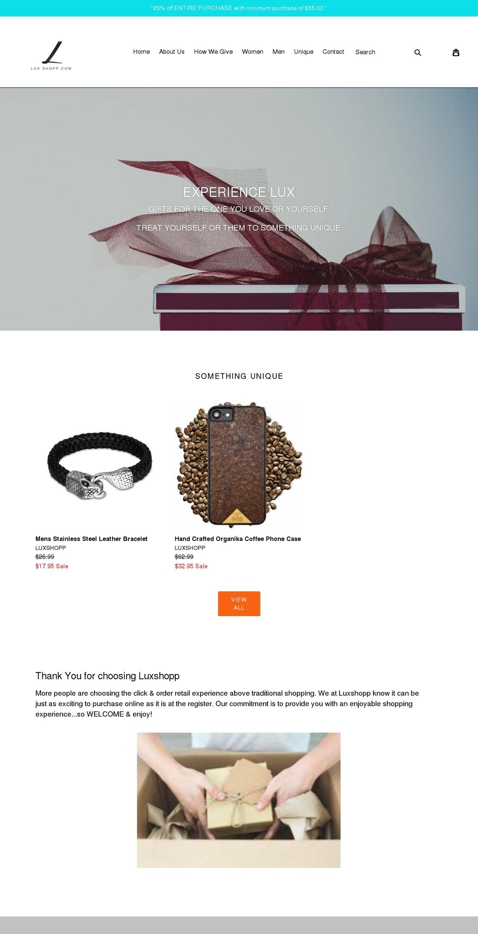 luxshopp.com — Shopify storefront screenshot