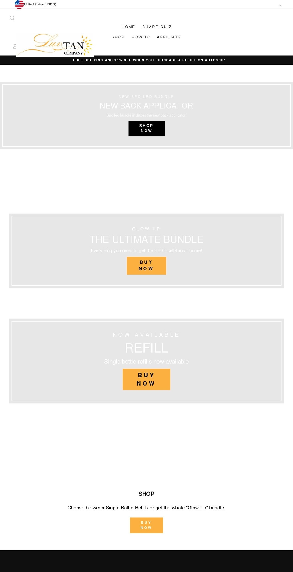 luxtanco.com shopify website screenshot