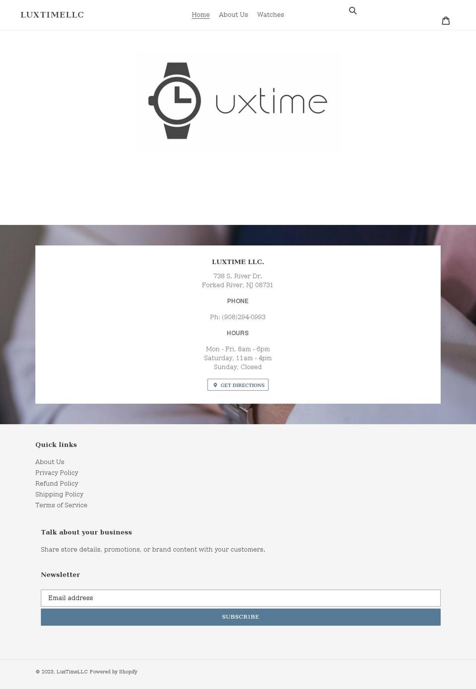 luxtime.store shopify website screenshot