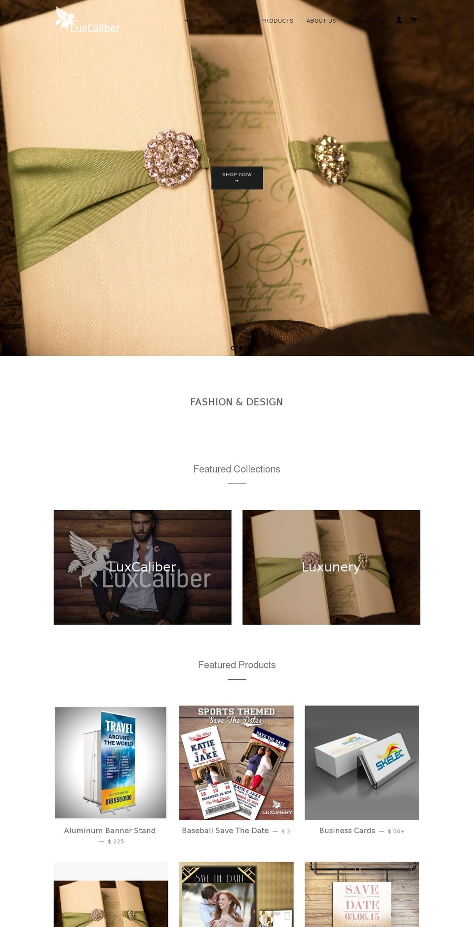 luxunery.com shopify website screenshot