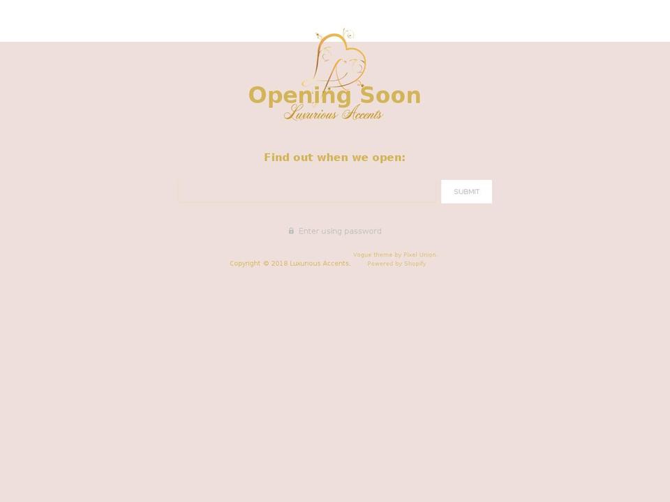 luxurious-accents.com — Shopify storefront screenshot