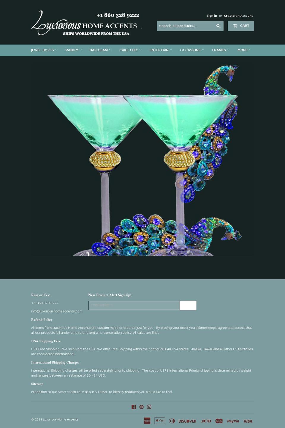 luxuriouspictureframes.com shopify website screenshot