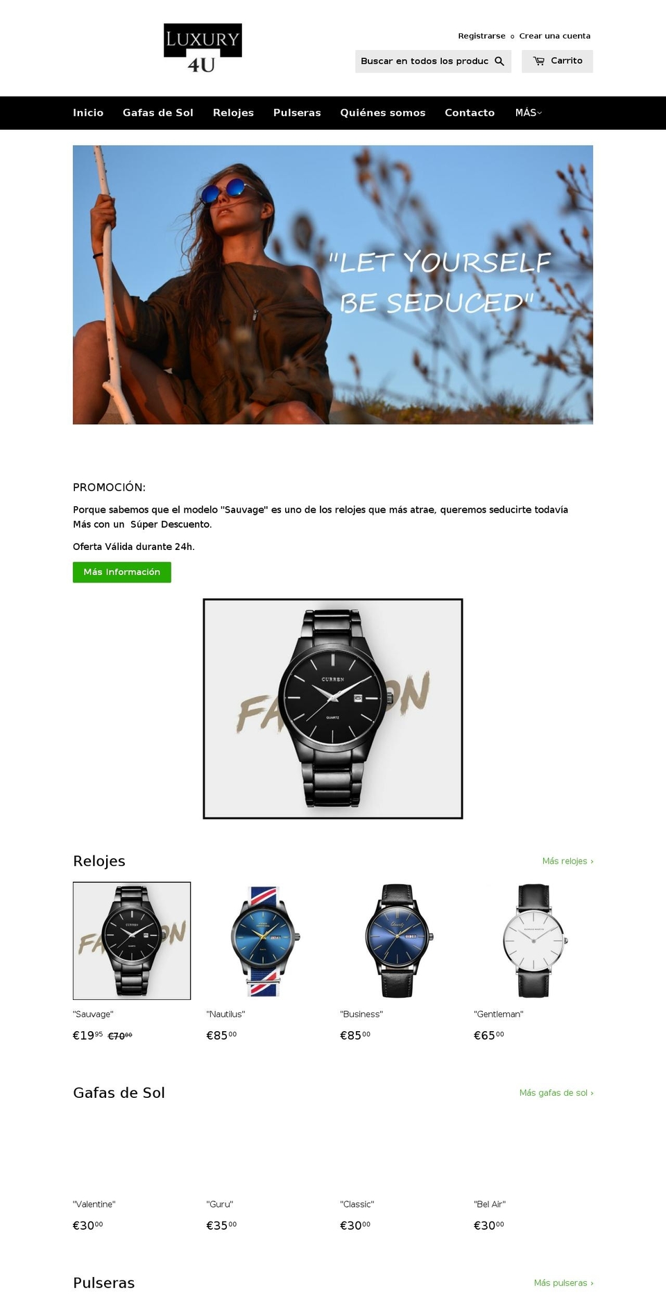 luxury-4u.com — Shopify storefront screenshot