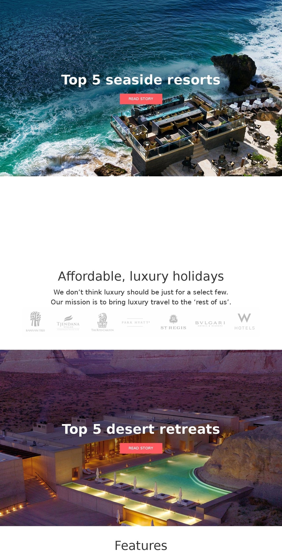 luxury-holidays.co.nz shopify website screenshot