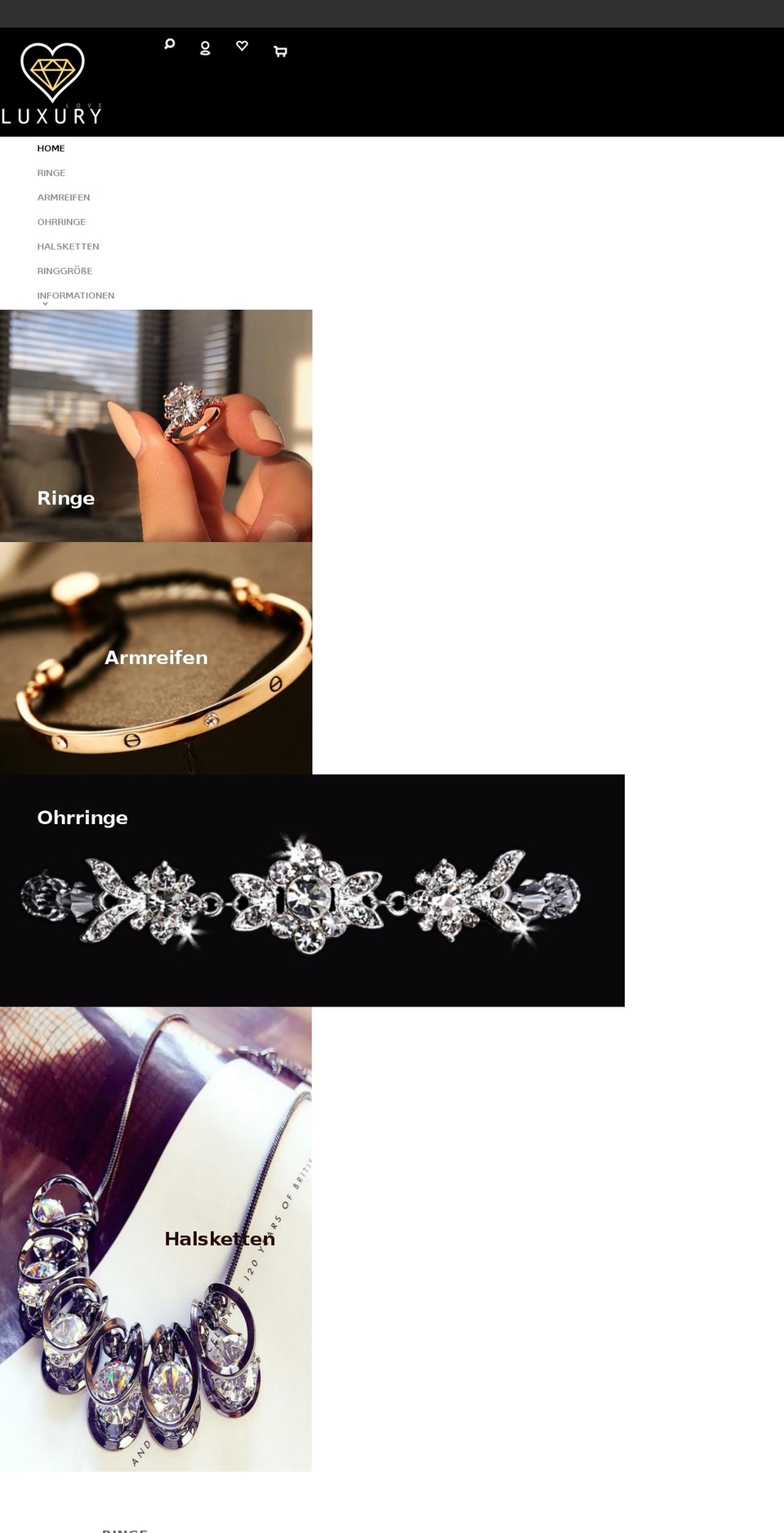 luxury-love.com shopify website screenshot