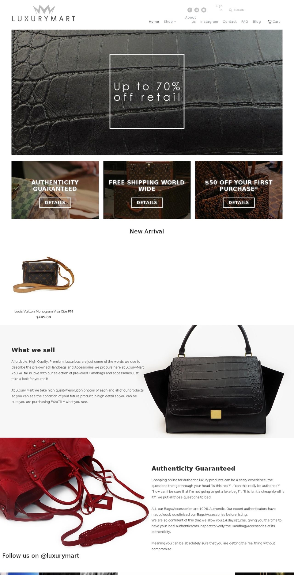 luxury-mart.com — Shopify storefront screenshot