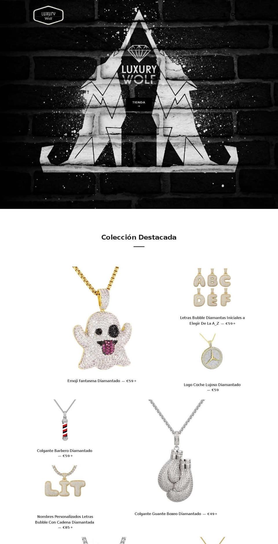 luxury-wolf.com — Shopify storefront screenshot
