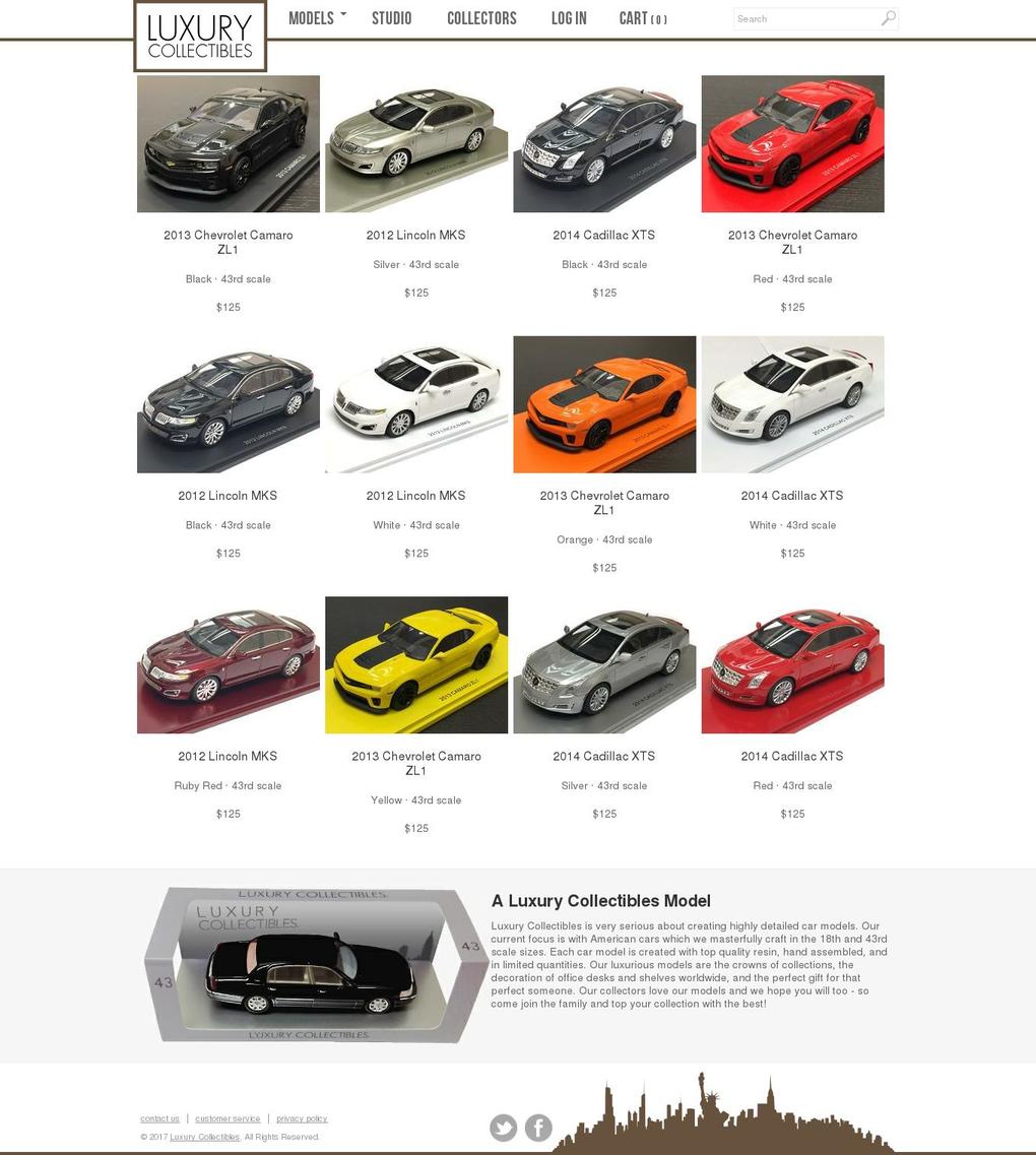luxurydiecast.com shopify website screenshot