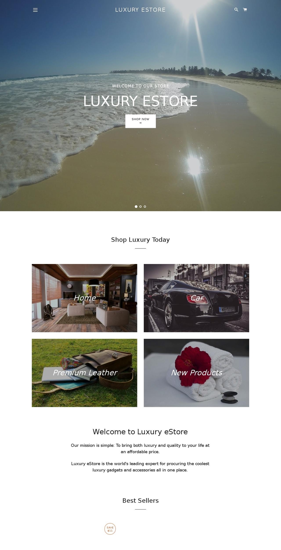 luxuryestore.com — Shopify storefront screenshot