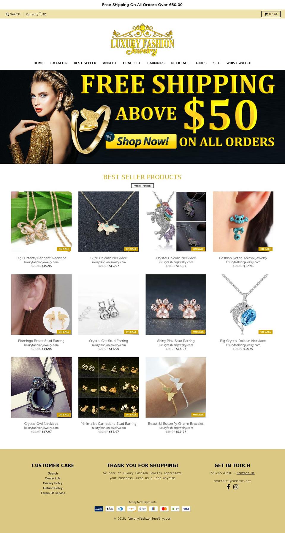 ecomclub-store Shopify theme site example luxuryfashionjewelry.com