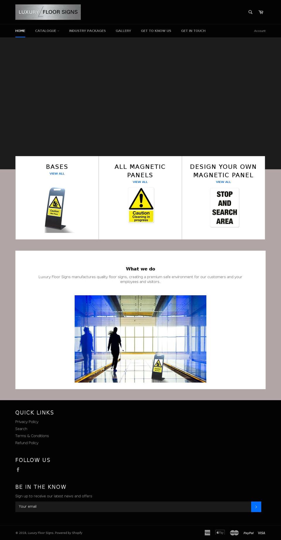luxuryfloorsigns.com — Shopify storefront screenshot