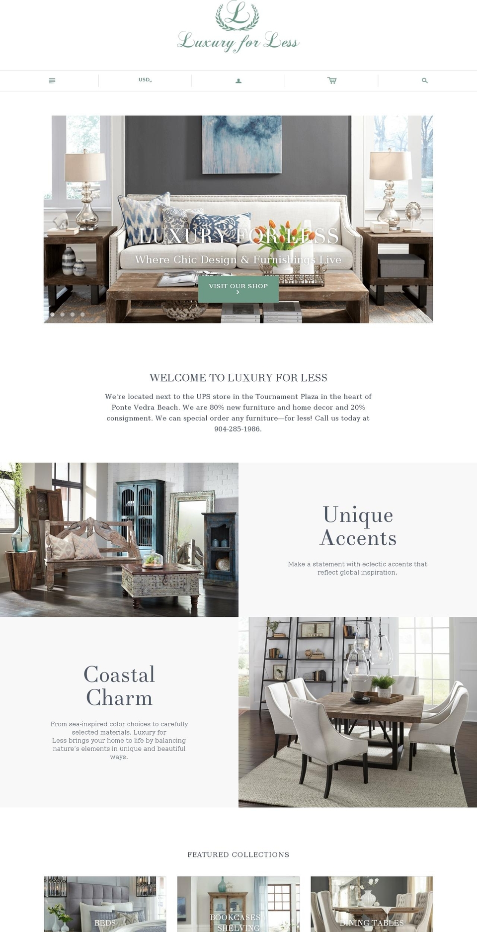 luxuryforlessinpontevedra.com shopify website screenshot