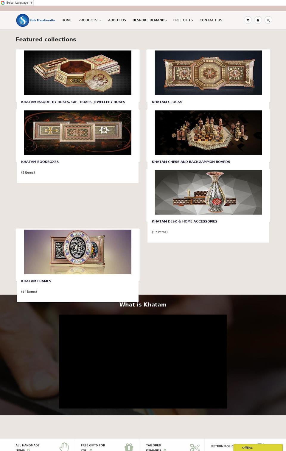 luxurygiftcraft.com shopify website screenshot