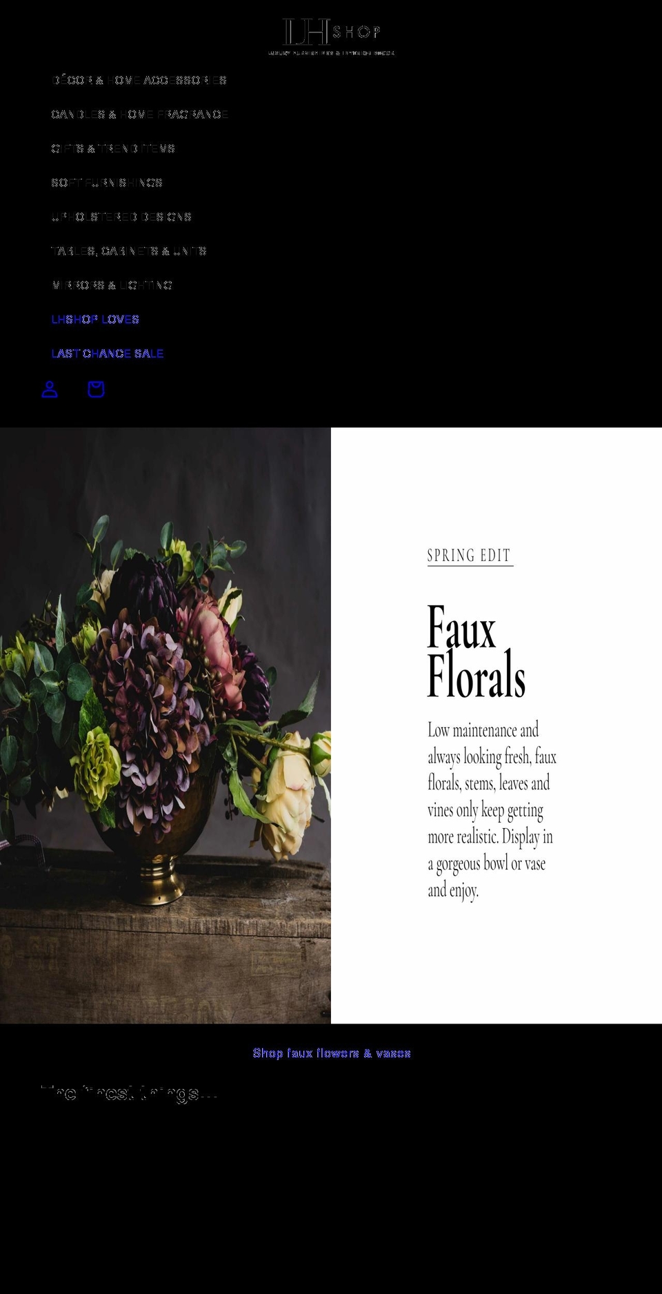 luxuryhomeshop.co.uk shopify website screenshot