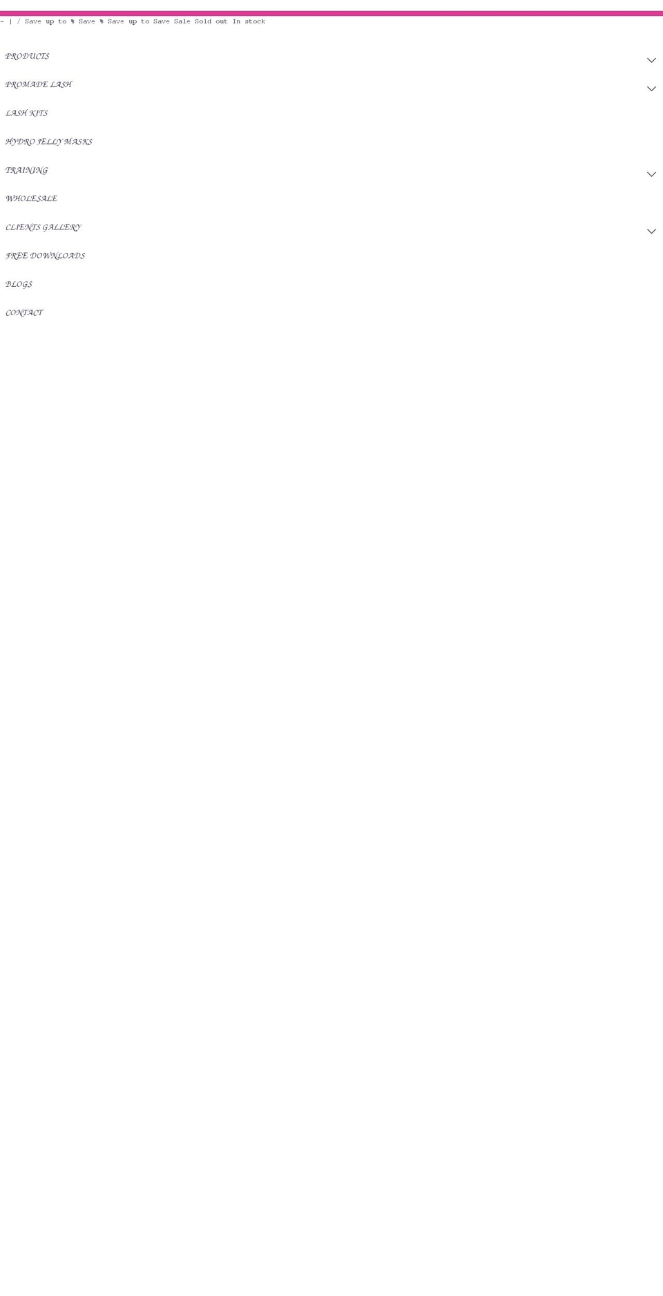 luxurylash.co.uk shopify website screenshot