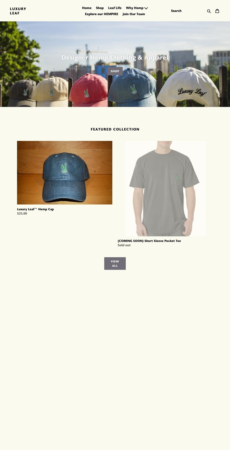 luxuryleaf.com — Shopify storefront screenshot