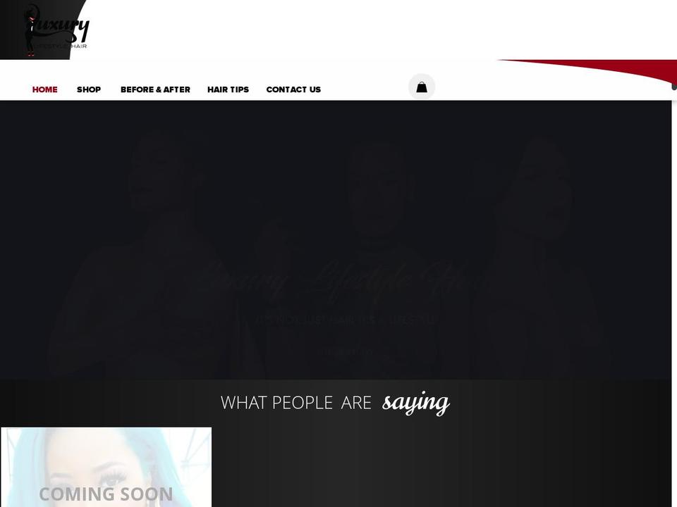 luxurylifestylehair.com — Shopify storefront screenshot