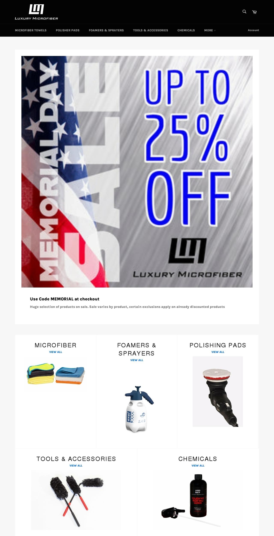 luxurymicrofiberstore.com shopify website screenshot