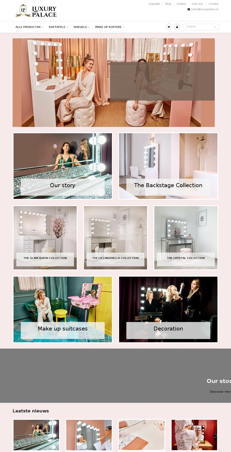 luxurypalace.nl shopify website screenshot