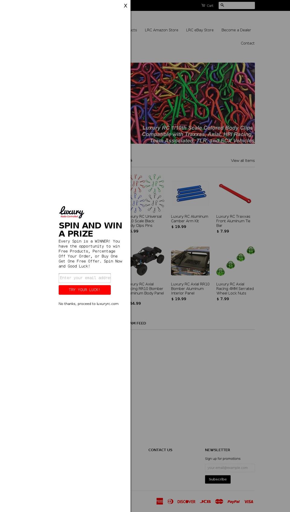 luxuryrc.com — Shopify storefront screenshot