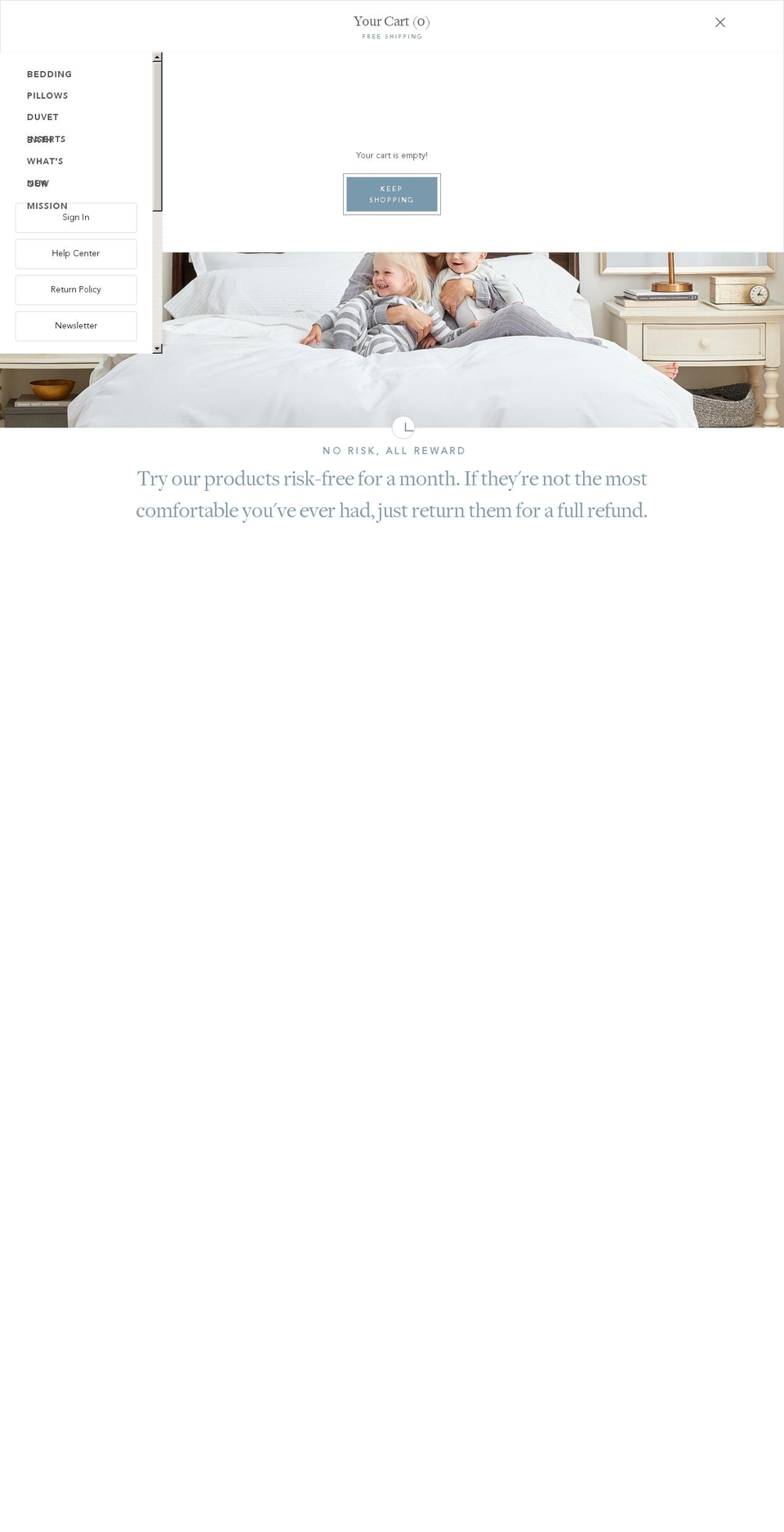 luxurysheets.org shopify website screenshot
