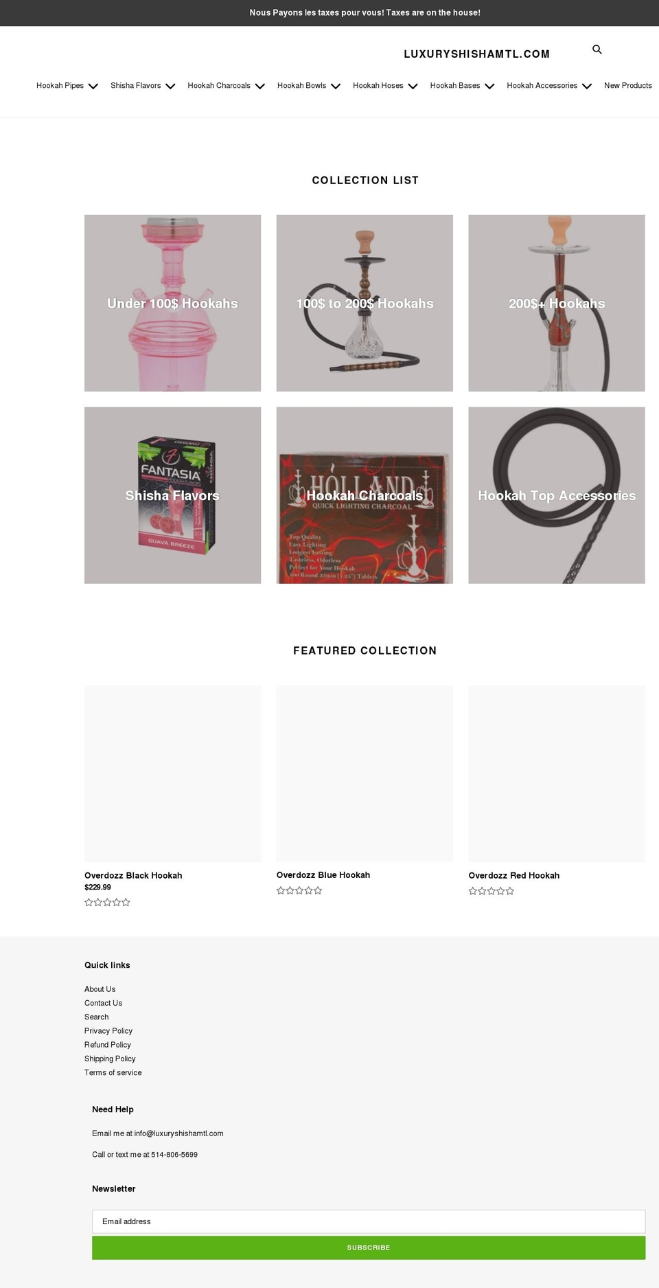 luxuryshishamtl.com shopify website screenshot