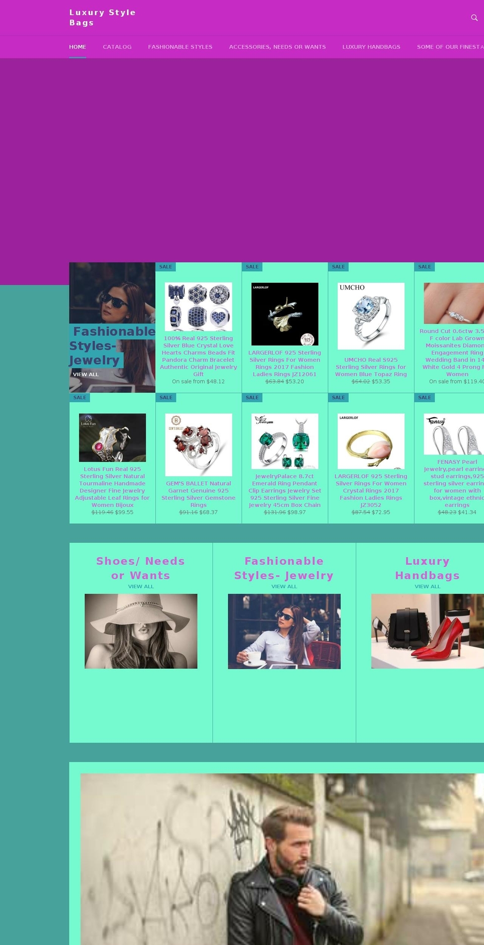 luxurystylebags.com shopify website screenshot