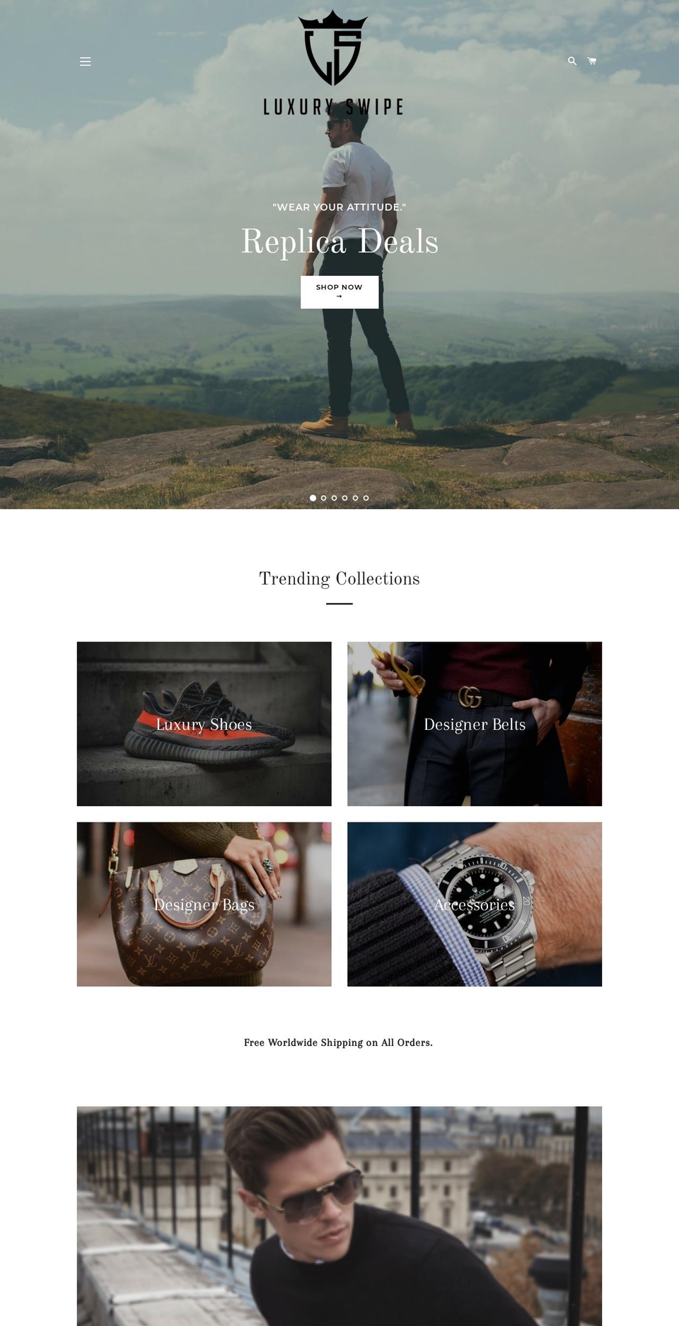 luxuryswipe.com — Shopify storefront screenshot