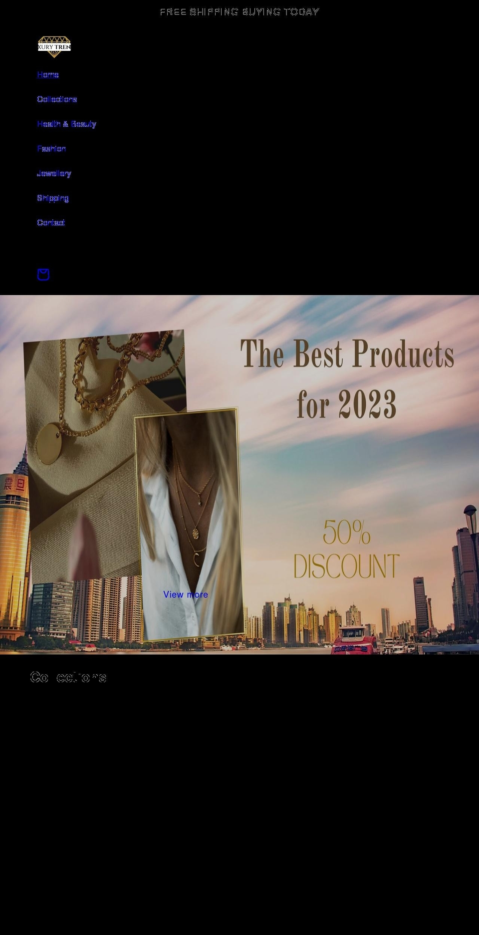 luxurytrends.co shopify website screenshot