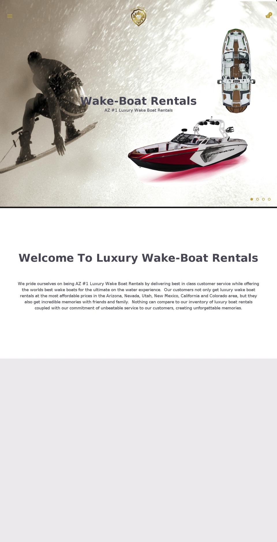 luxurywakerentals.com shopify website screenshot