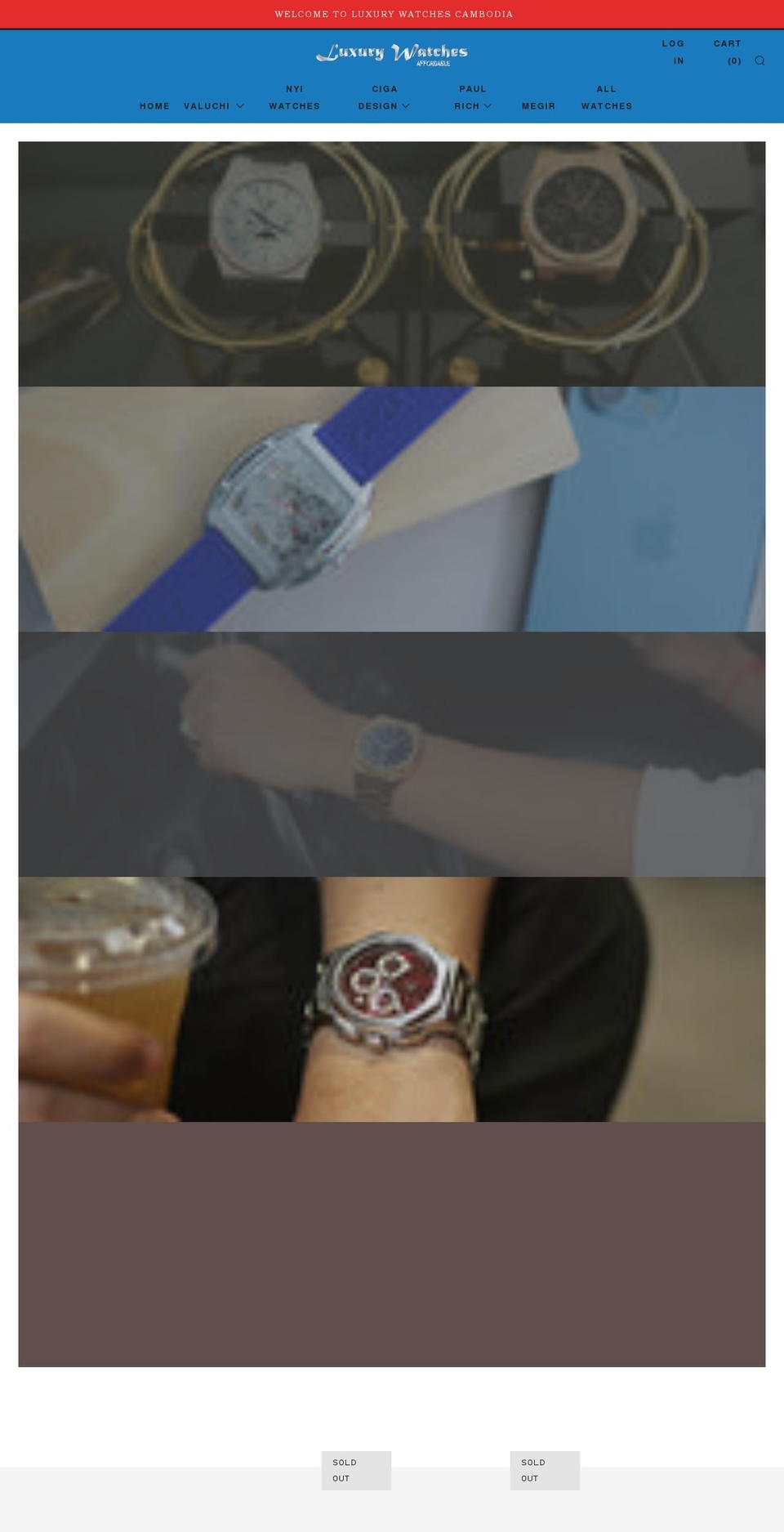 luxurywatches-cam.com shopify website screenshot