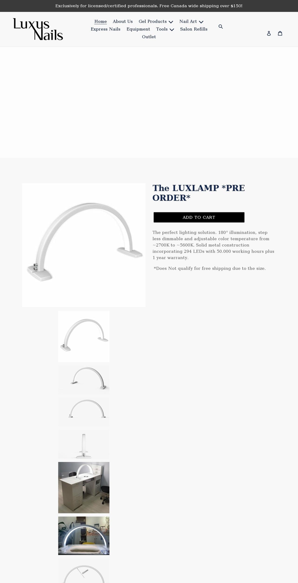 luxusnails.com shopify website screenshot