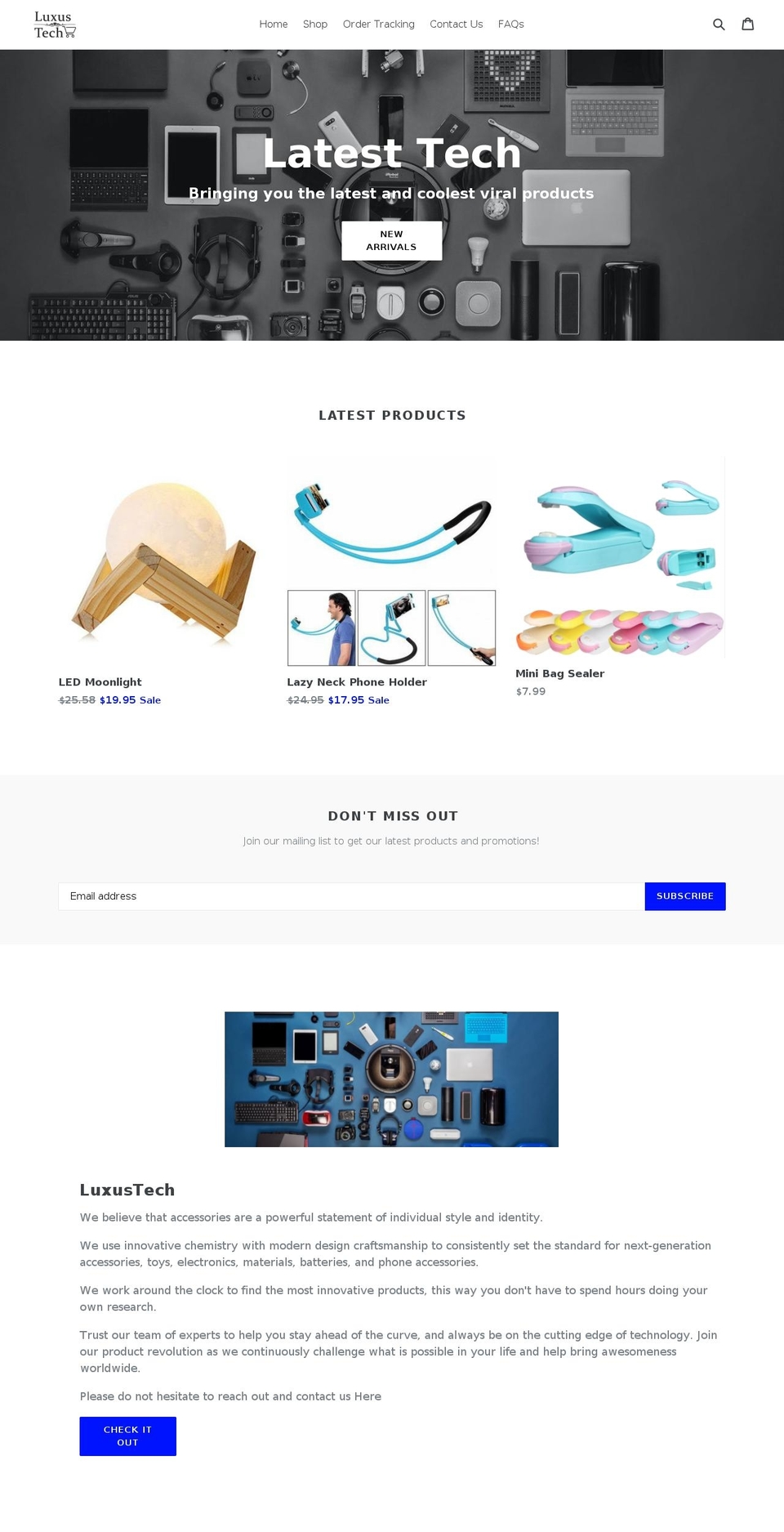 luxustech.com — Shopify storefront screenshot
