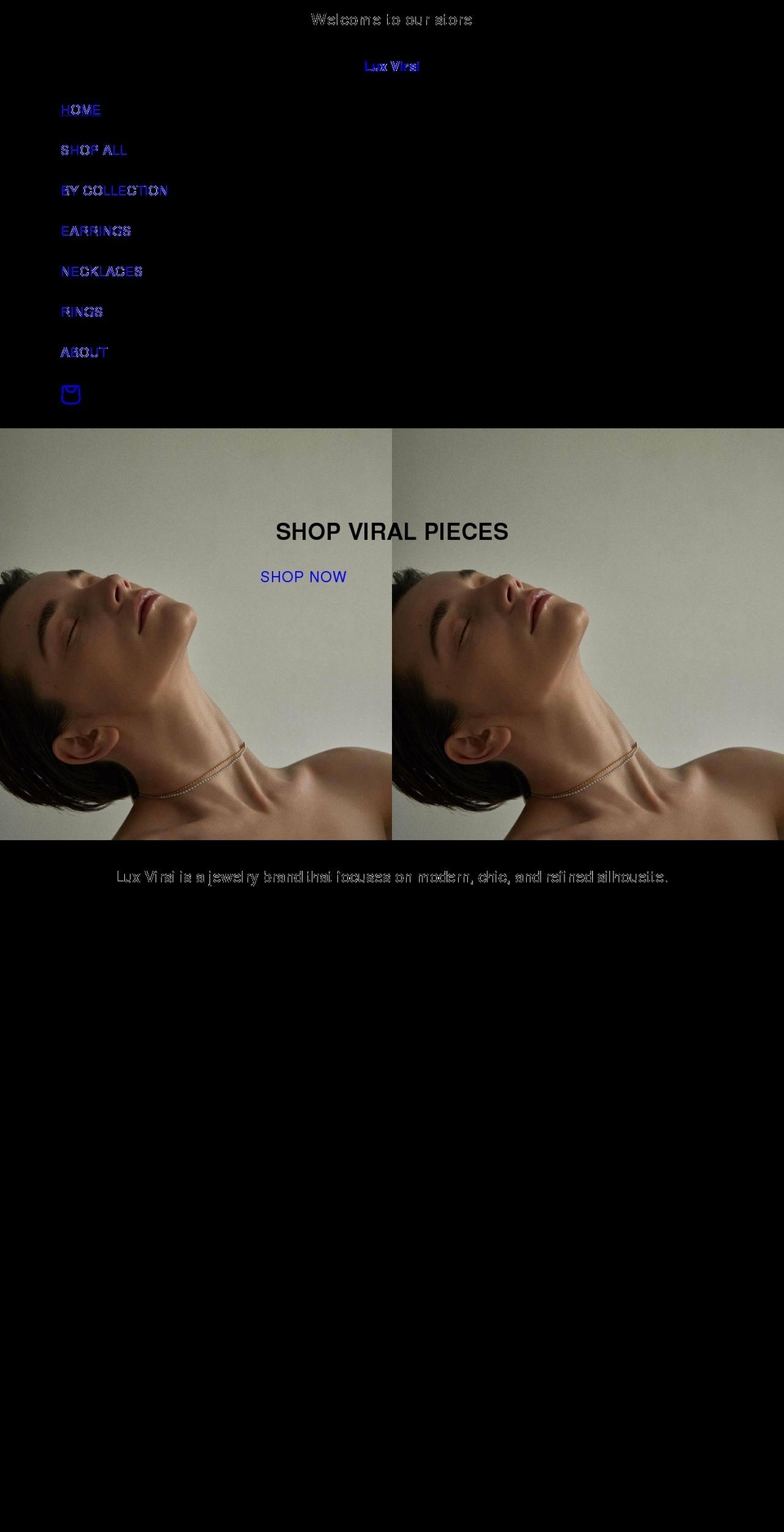 luxvirsi.com shopify website screenshot