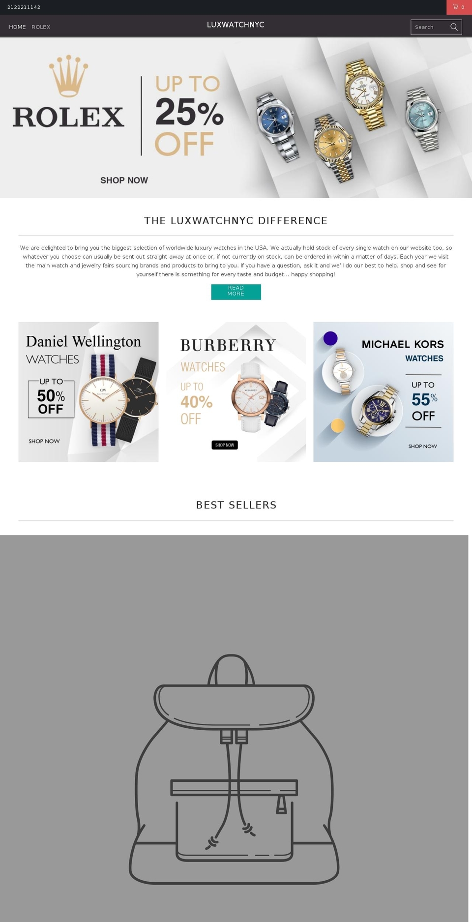 Turbo-portland Shopify theme site example luxwatchnyc.com