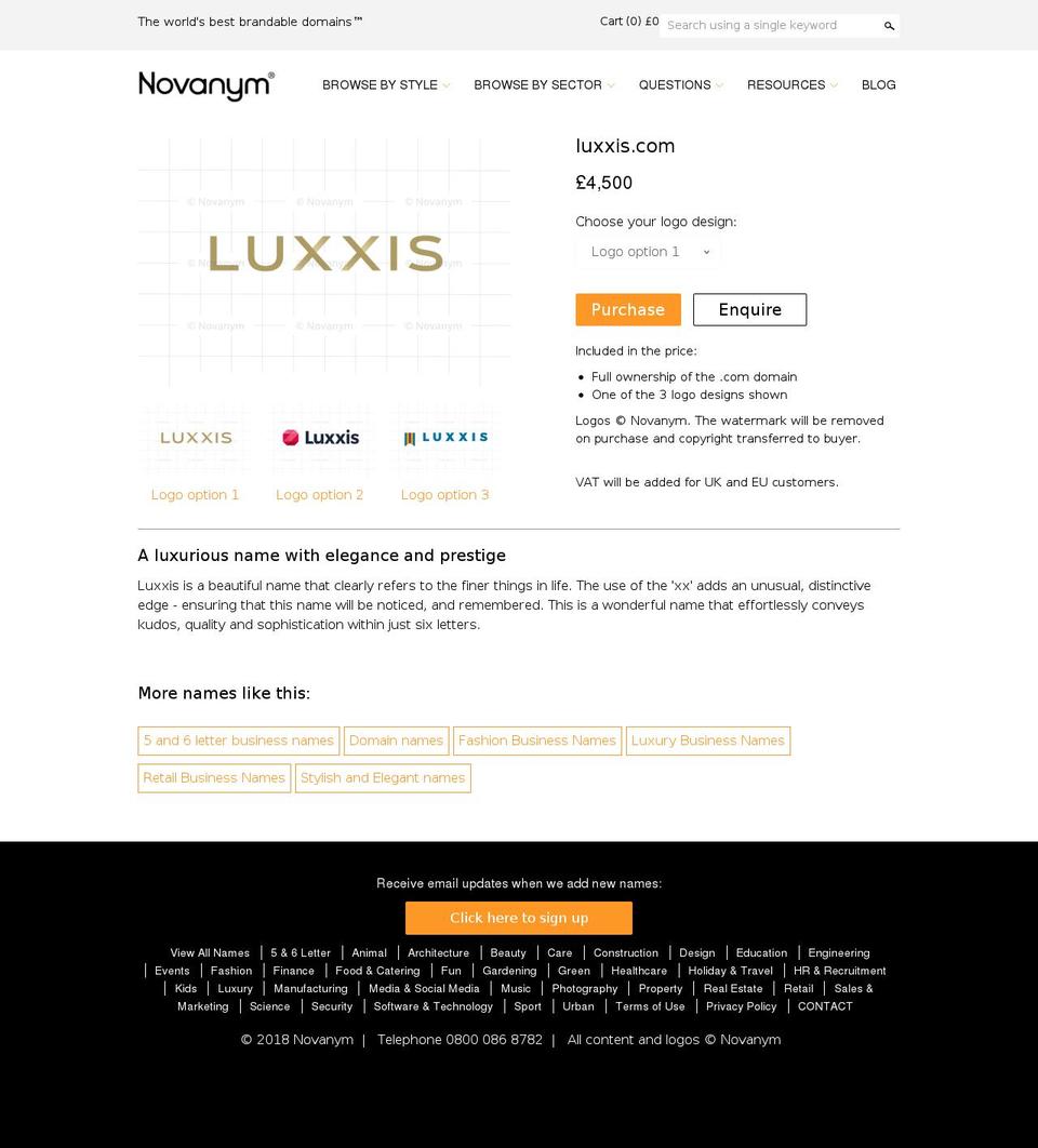 luxxis.com shopify website screenshot