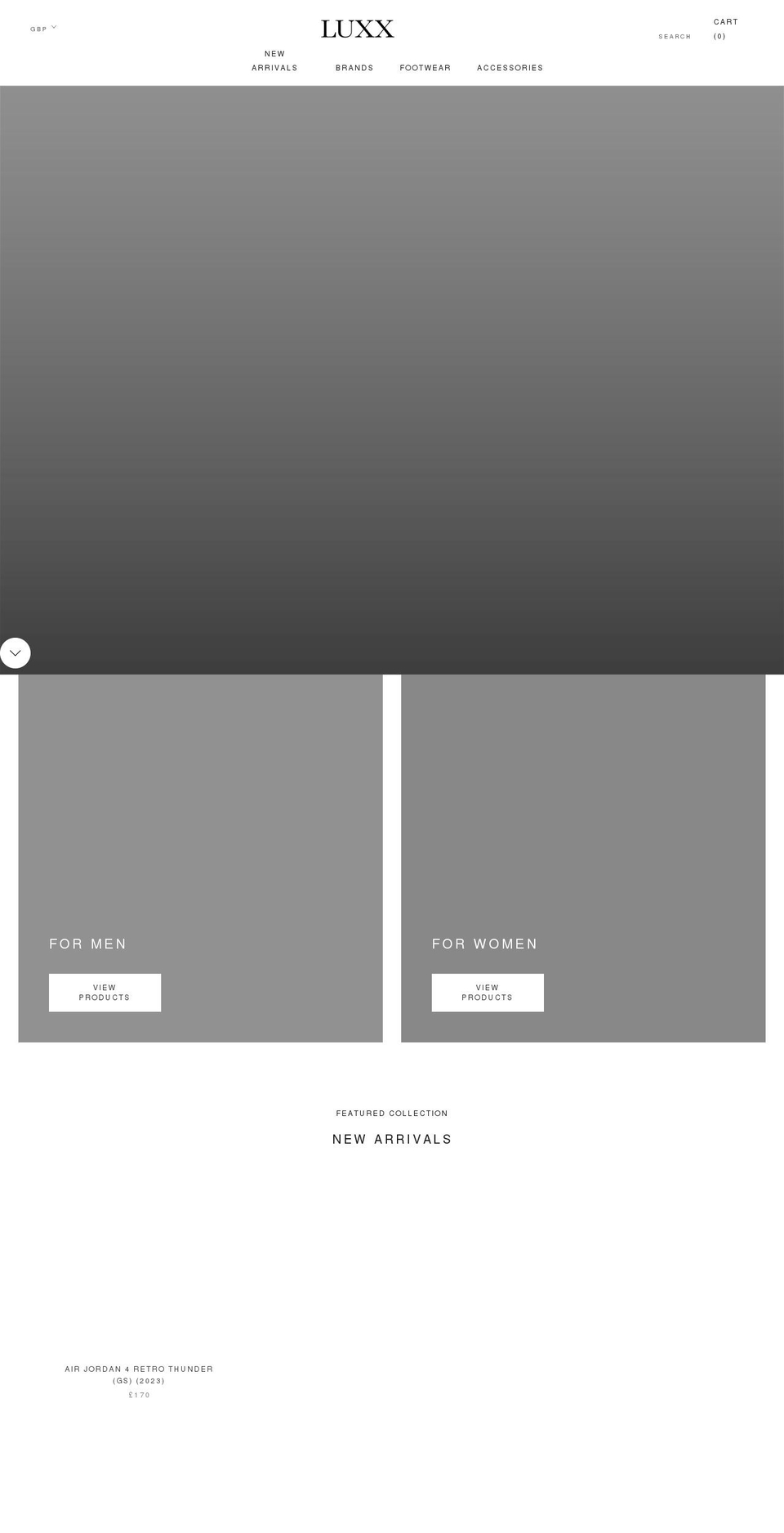 luxxshopper.co.uk shopify website screenshot