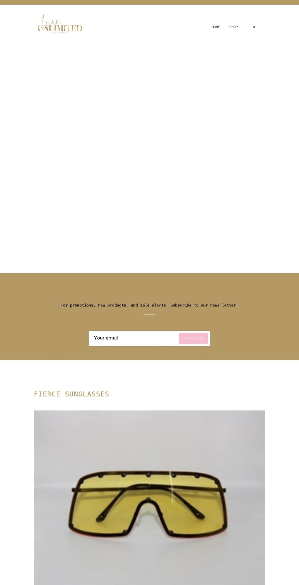 luxxunlimited.com shopify website screenshot
