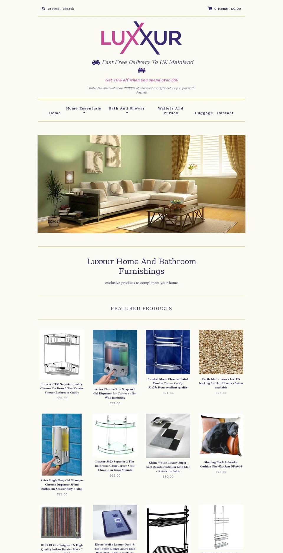 luxxur.co.uk shopify website screenshot