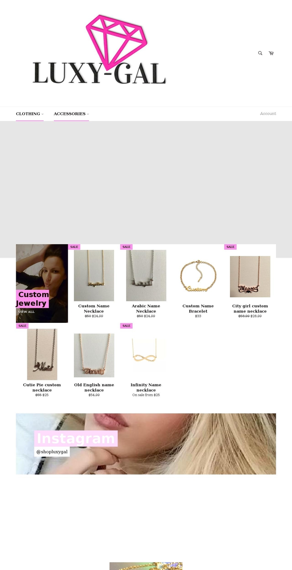 luxy-gal.com — Shopify storefront screenshot