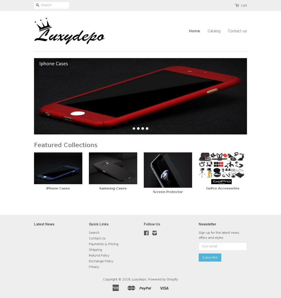luxydepo.com — Shopify storefront screenshot
