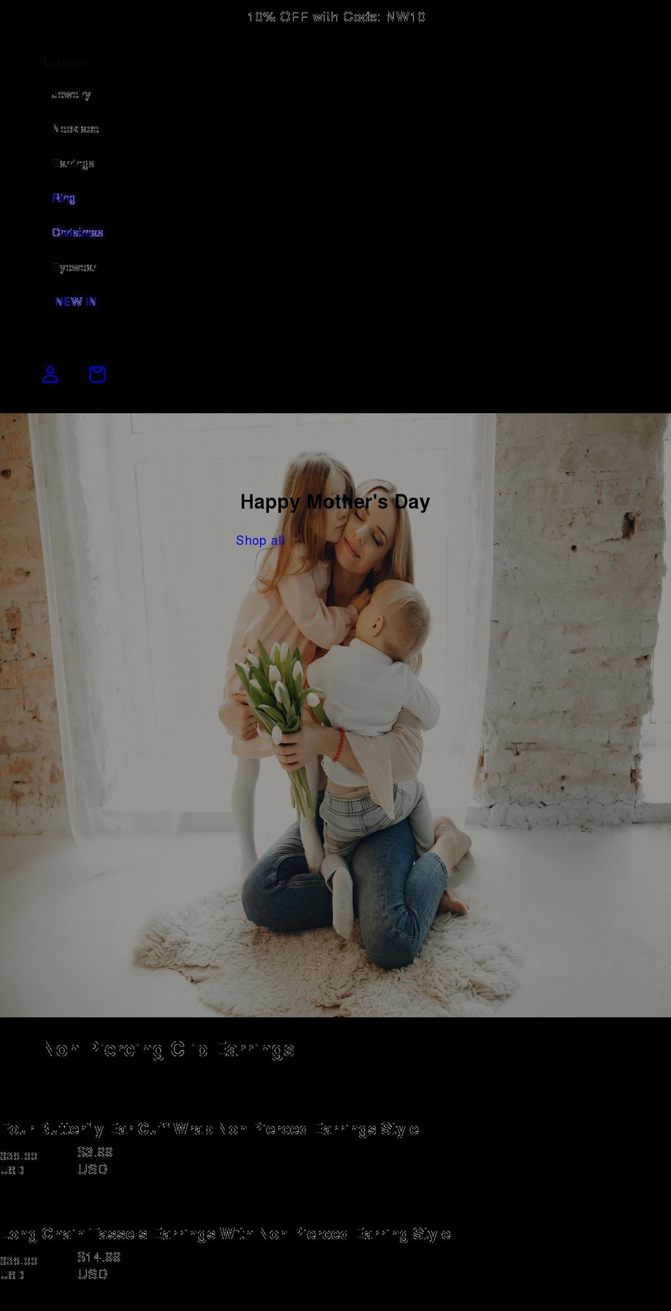 luxyin.com shopify website screenshot