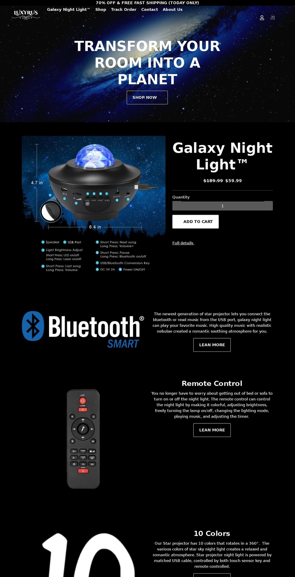 luxyrus.com shopify website screenshot