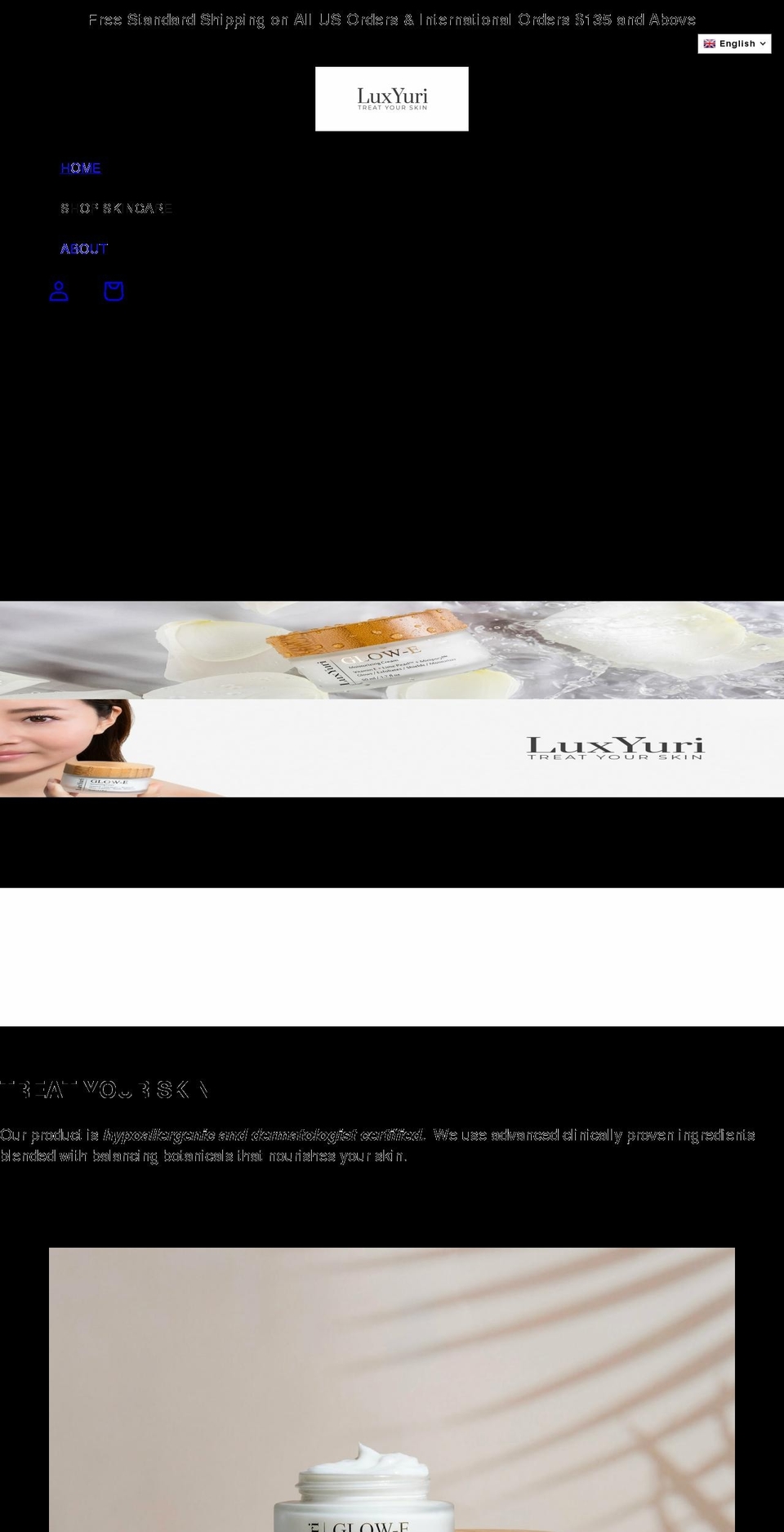 luxyuri.com shopify website screenshot